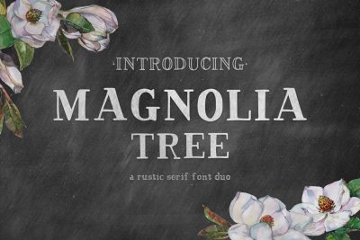 Magnolia Tree Rustic Serif Font Duo