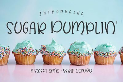 Sugar Dumplin' Sans + Serif Font Duo