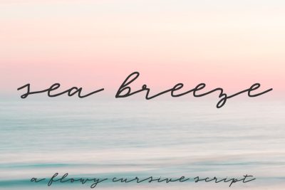 cursive Sea Breeze Signature Script Font