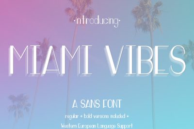 art deco style Miami Vibes Sans Font