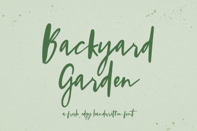 backyard garden signature script font