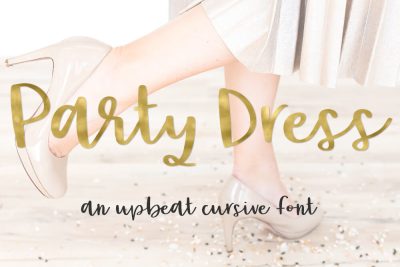 Party Dress Upbeat Cursive Font