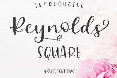 Reynolds Square Calligraphy Font Duo