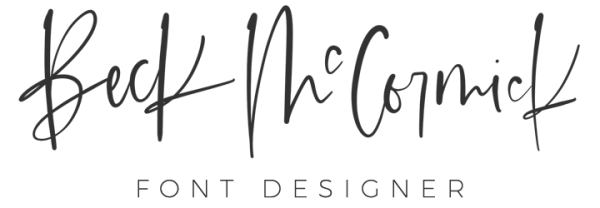 beck mccormick font designer