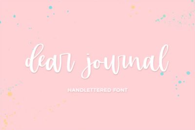 dear journal calligraphy