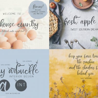 farmhouse font bundle