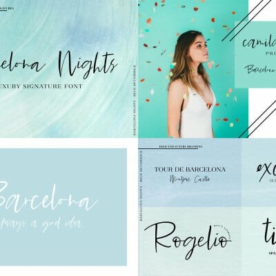 handwriting font bundle