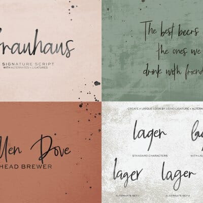 handwriting font bundle