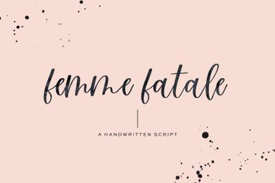 Femme Fatale Modern Calligraphy Script