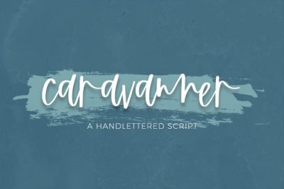 caravanner handlettered font