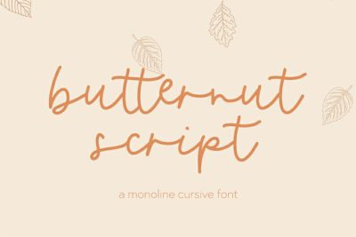 butternut script font