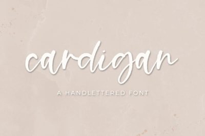 cardigan script font