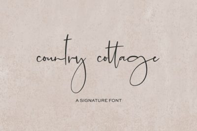 country cottage script font