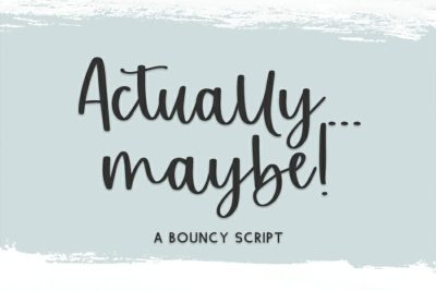 Actually Maybe Handwritten Script Font
