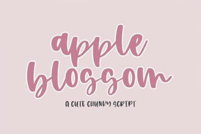 apple blossom handwritten font