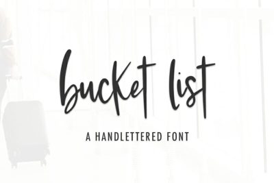 bucket list handlettered font