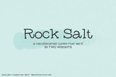 Rock Salt Typewriter Serif Font