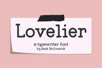 Lovelier Typewriter Serif Font
