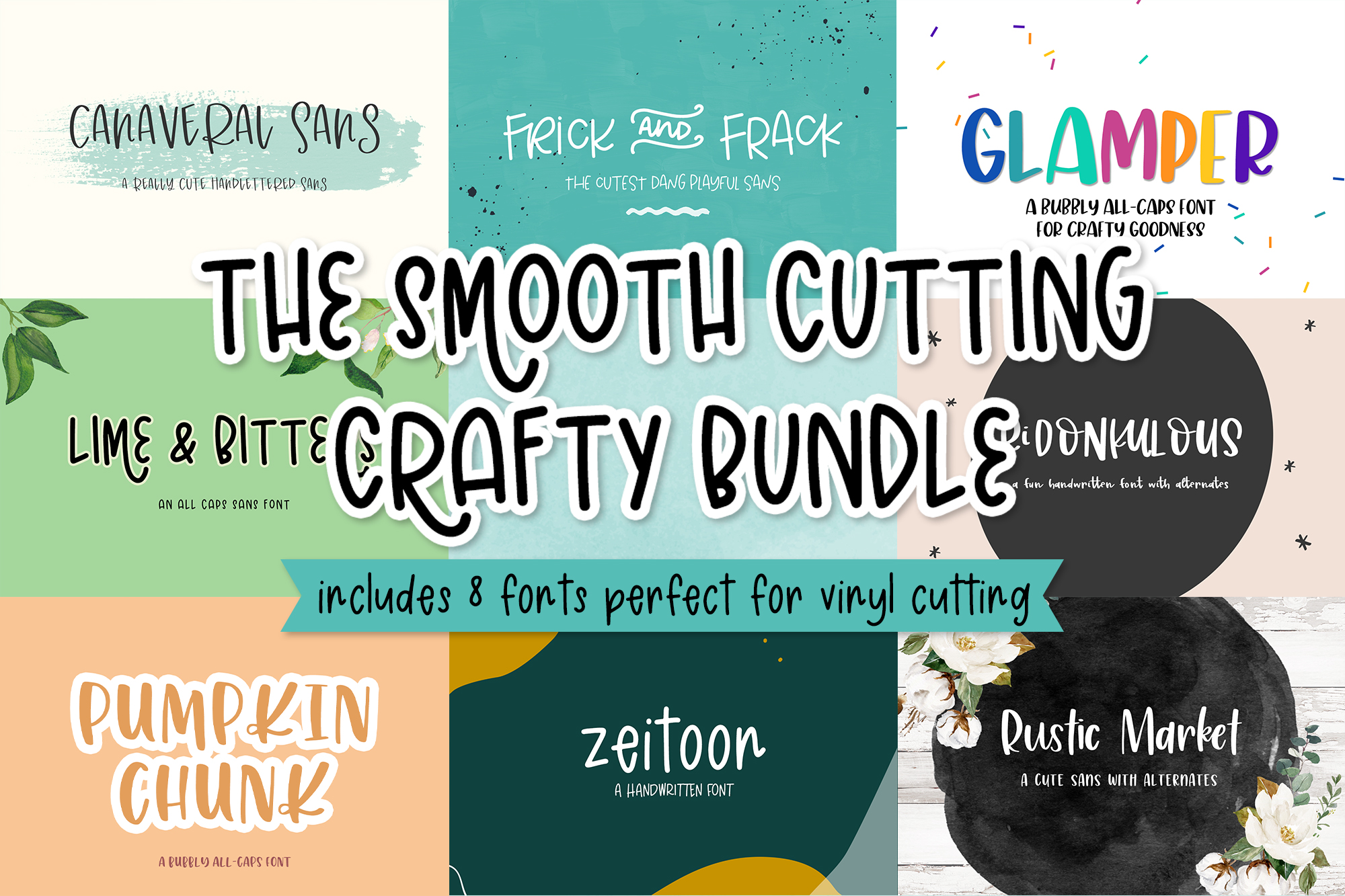 The Smooth Cutting Crafty Font Bundle