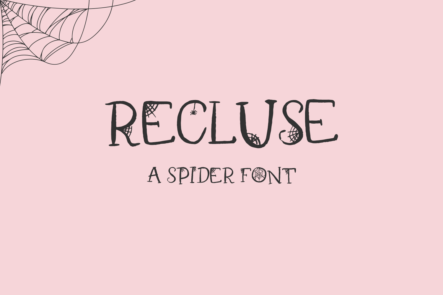 Recluse Spider Display Font