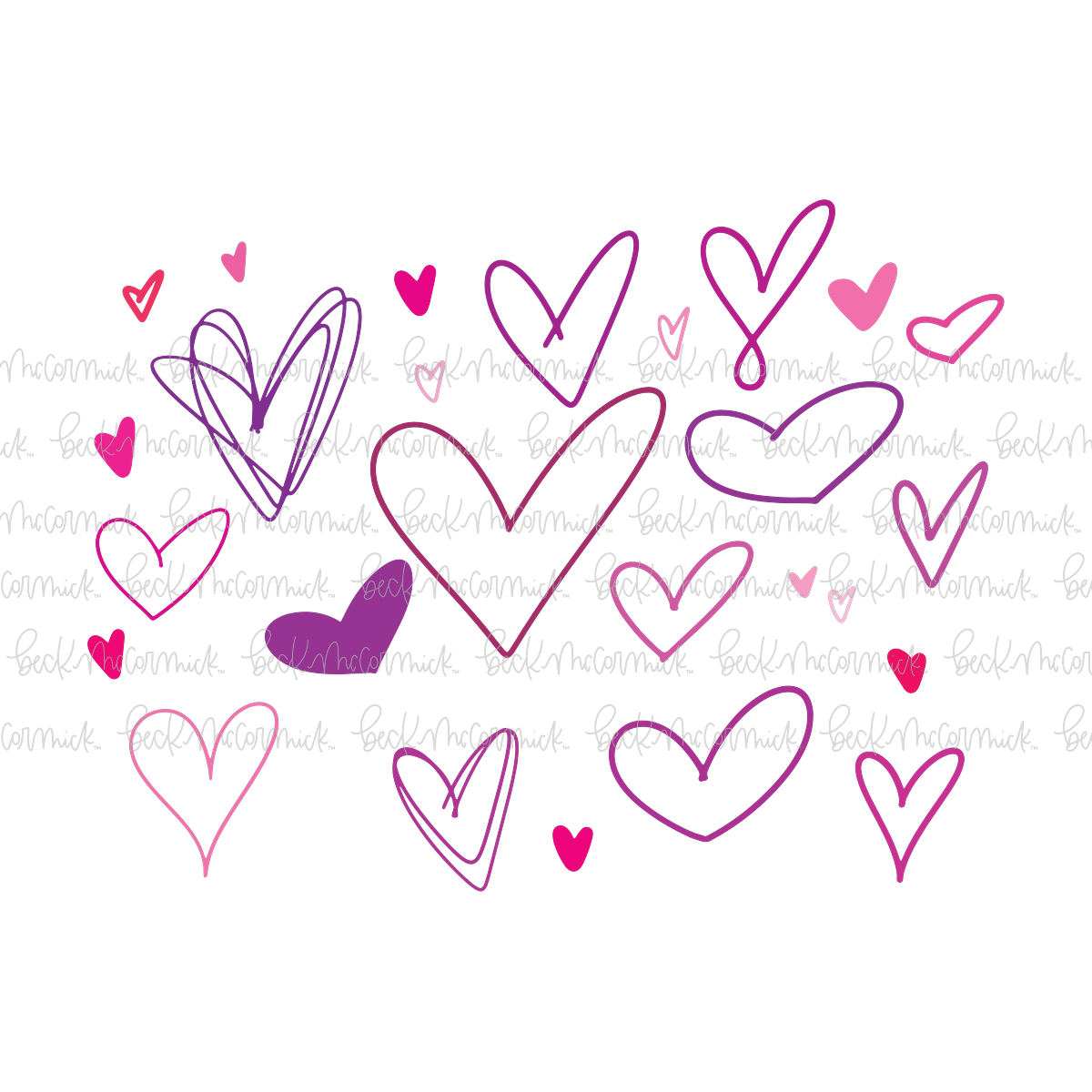 Hearts - Doodle SVG, Graphics