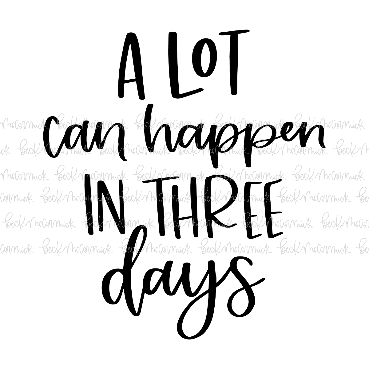 A Lot Can Happen In Three Days - Christian SVG File