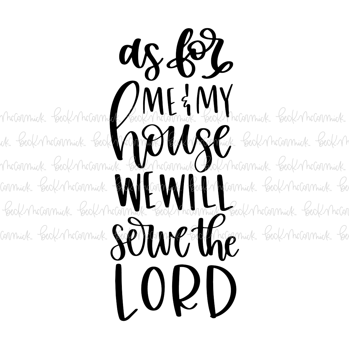 As For Me And My House - Christian SVG File
