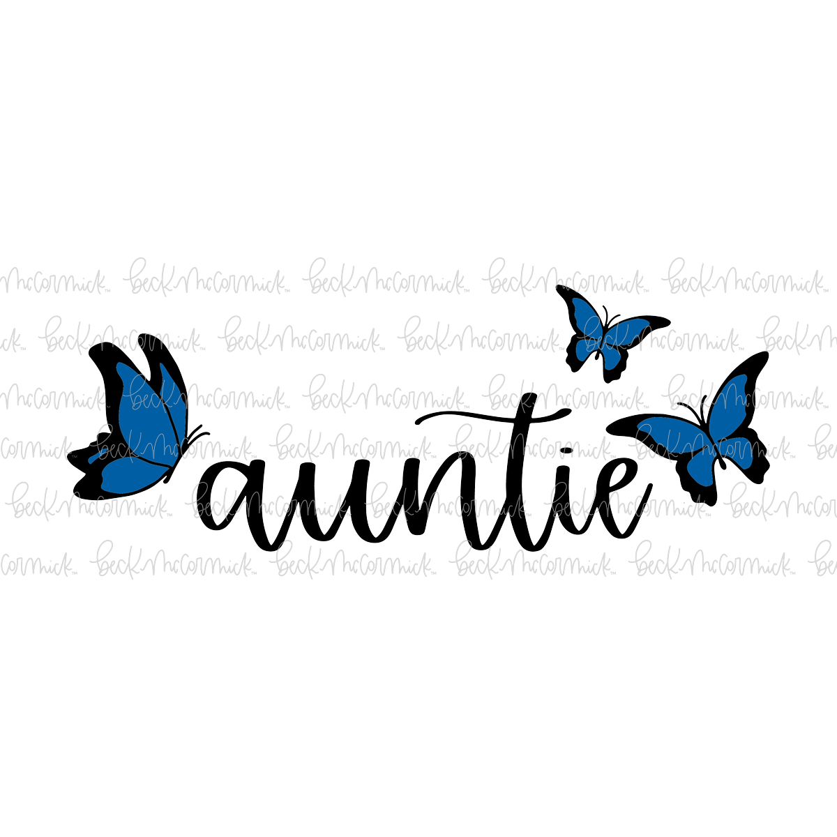 Auntie Butterflies - Family SVG File