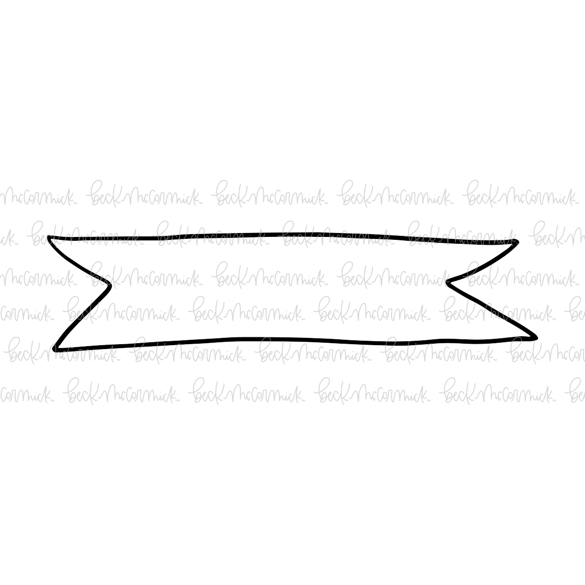Banner Outline 2 - Doodle SVG, Graphics