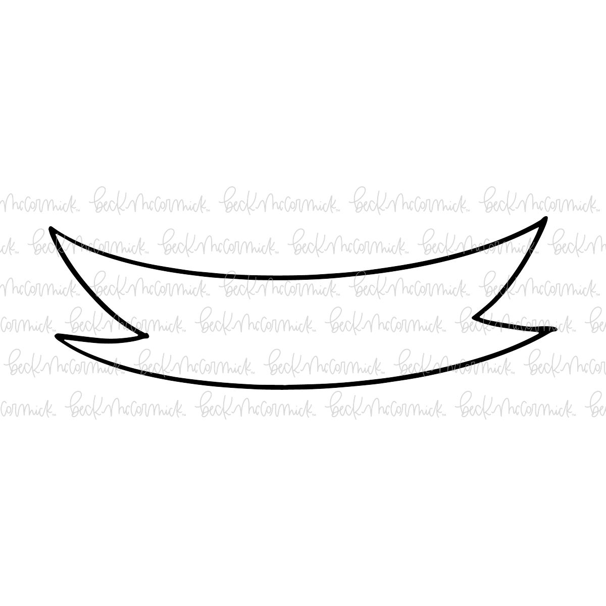 Banner Outline - Doodle SVG, Graphics