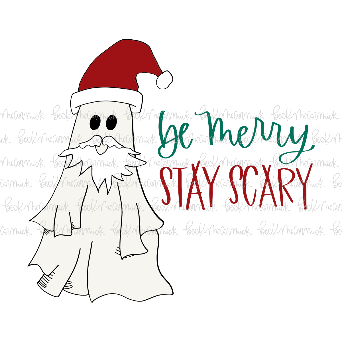 Be Merry Stay Scary - Ghost SVG File, Halloween SVG File