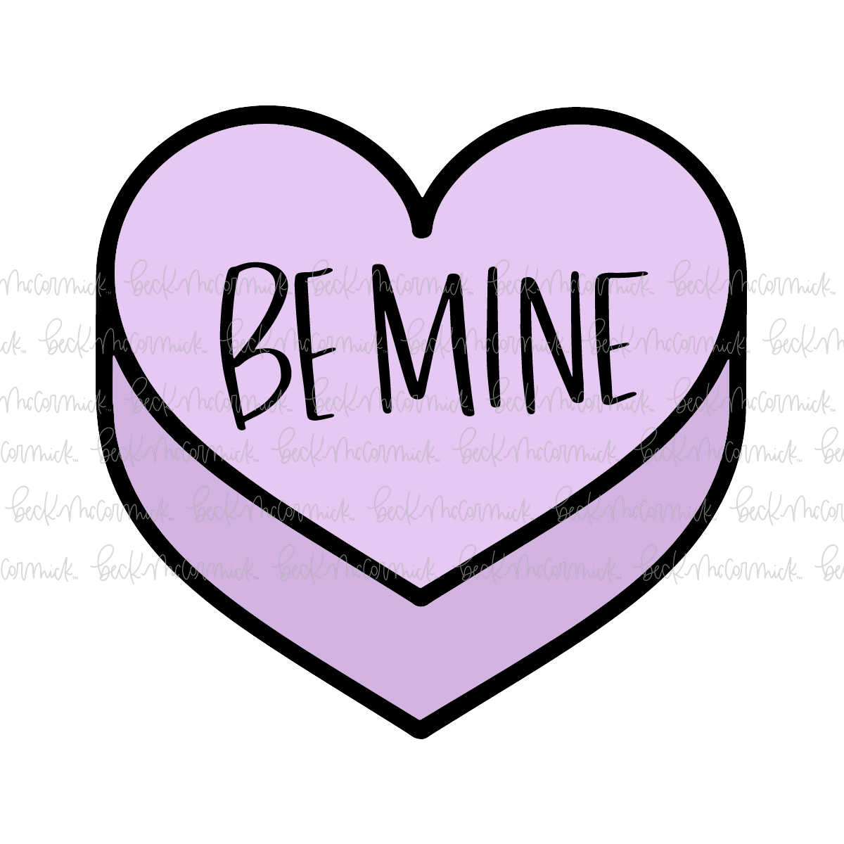 Be Mine Candy Heart - Valentine's Day SVG File