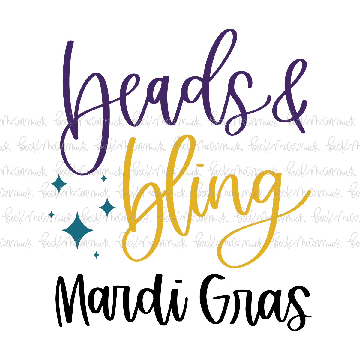 Beads And Bling Mardi Gras - US State SVG