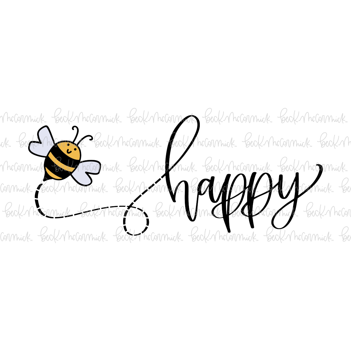 Bee Happy - Easter and Spring SVG File