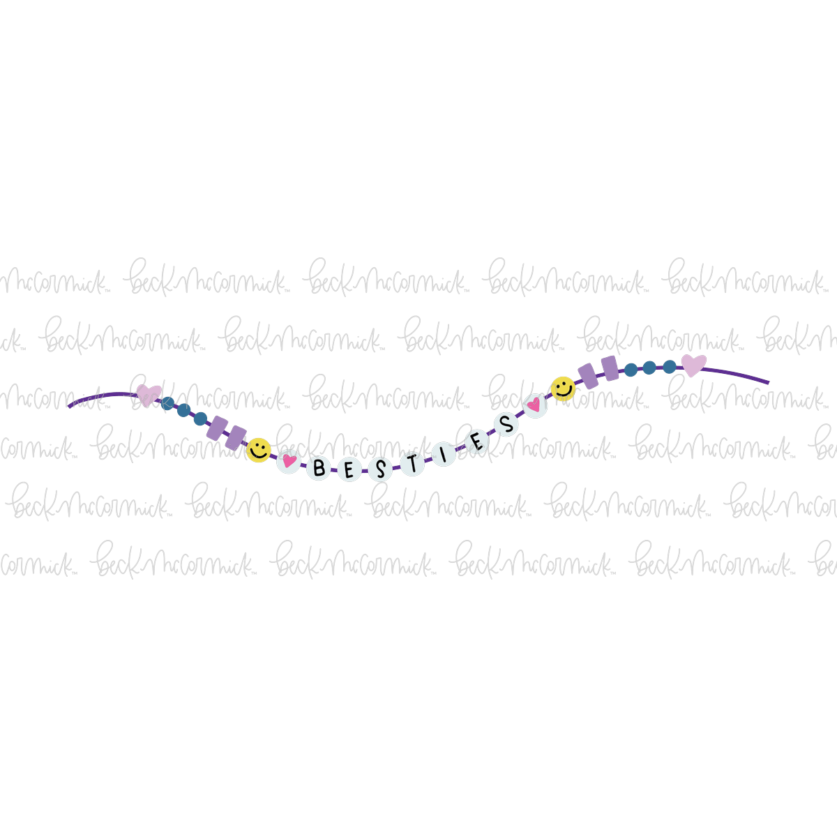 Besties Friendship Bracelet - Just Girl Things SVG File
