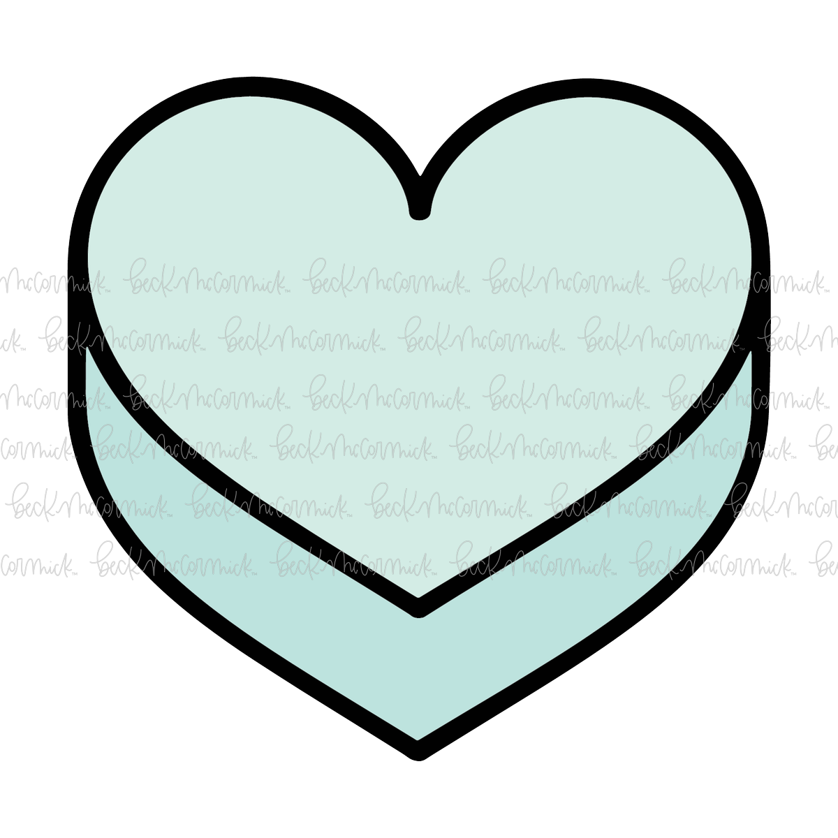 Blank Candy Heart - Valentine's Day SVG File