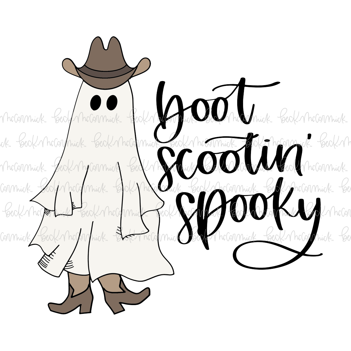 Boot Scootin Spooky - Ghost SVG File, Halloween SVG File