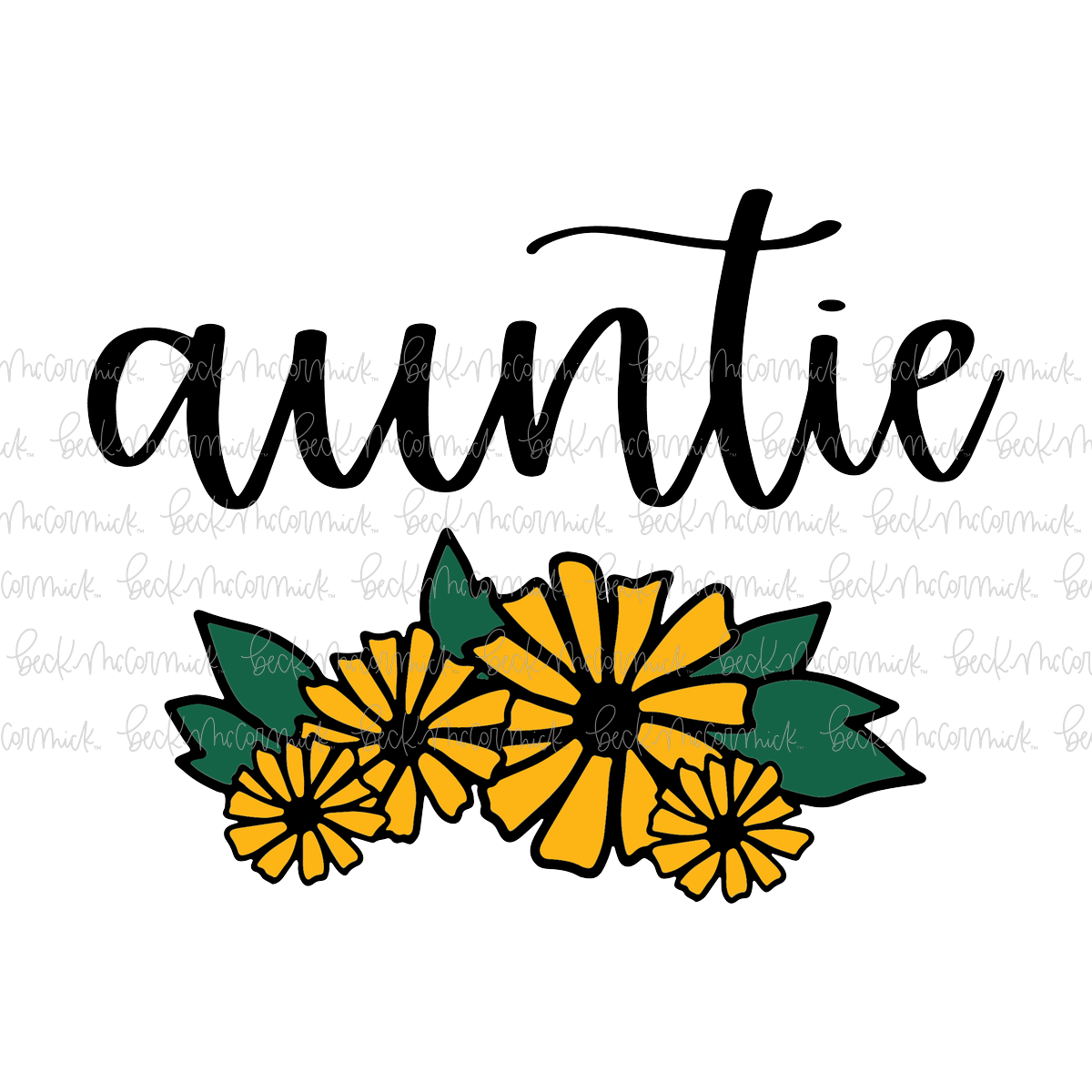 Bouquet Auntie - Family SVG File