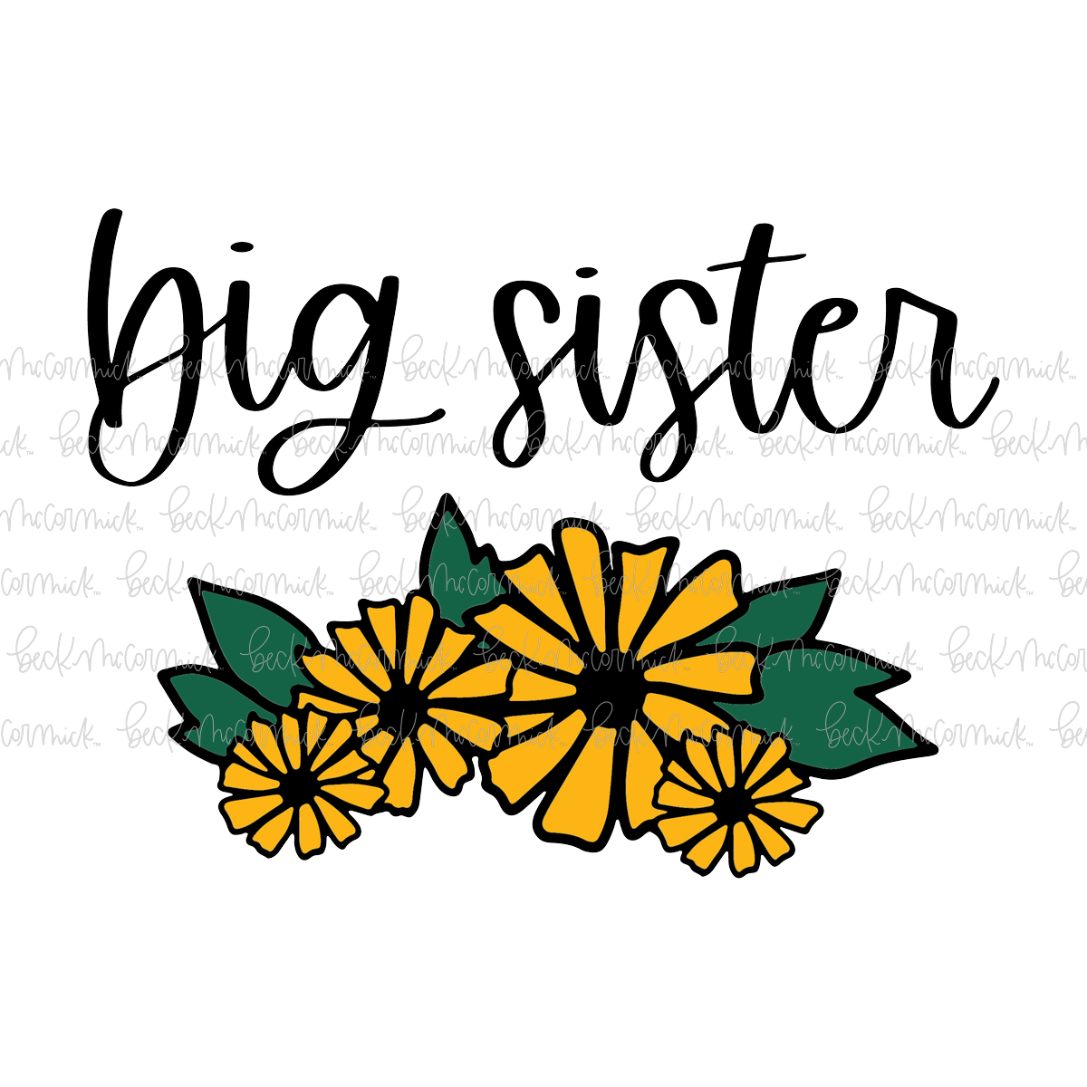 Bouquet Big Sister - Family SVG File