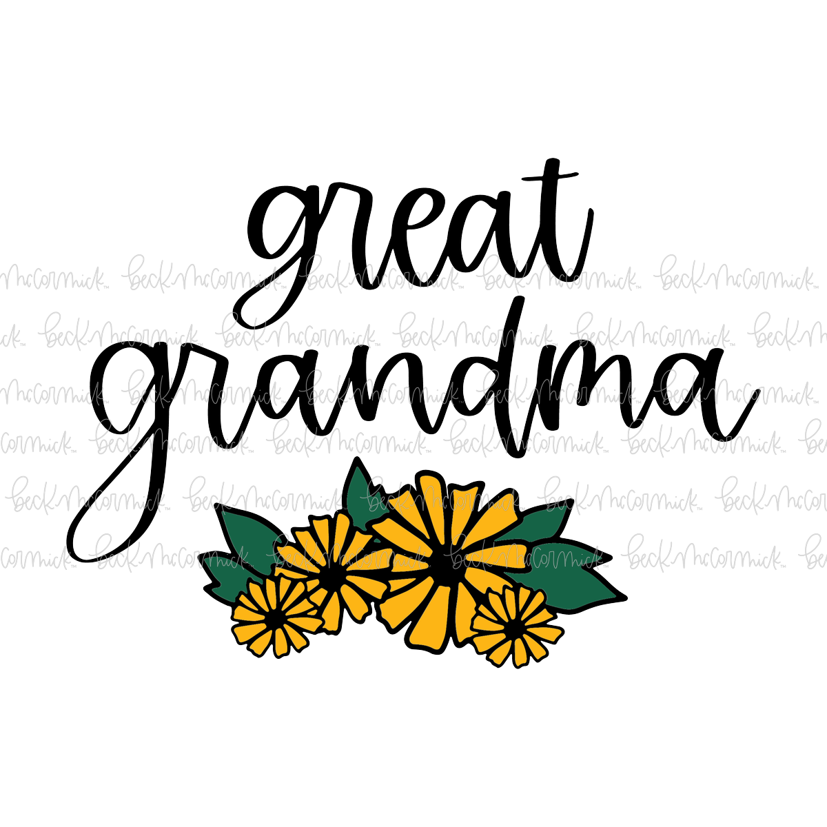 Bouquet Great Grandma - Family SVG File