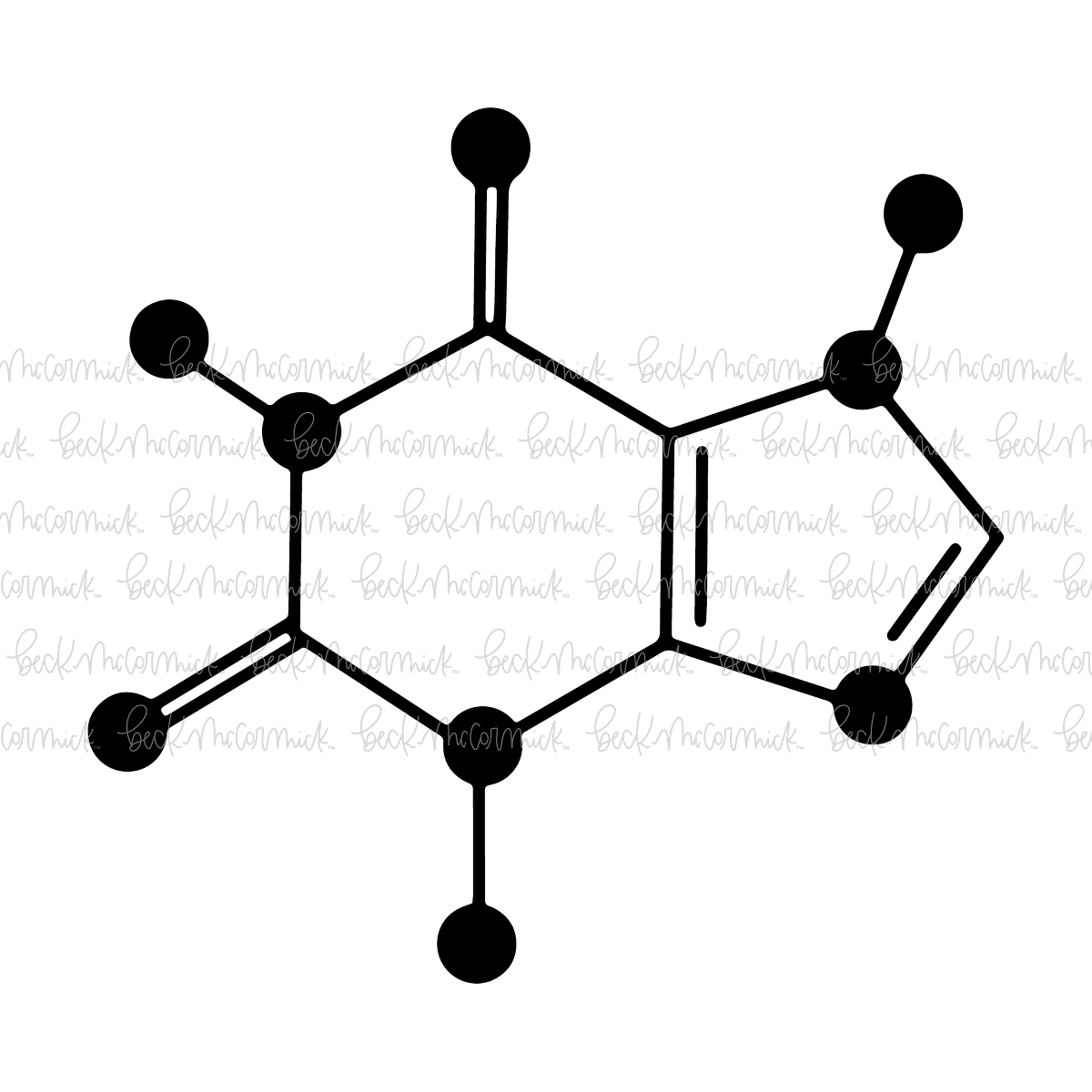 Caffeine Molecular Structure - Coffee SVG File