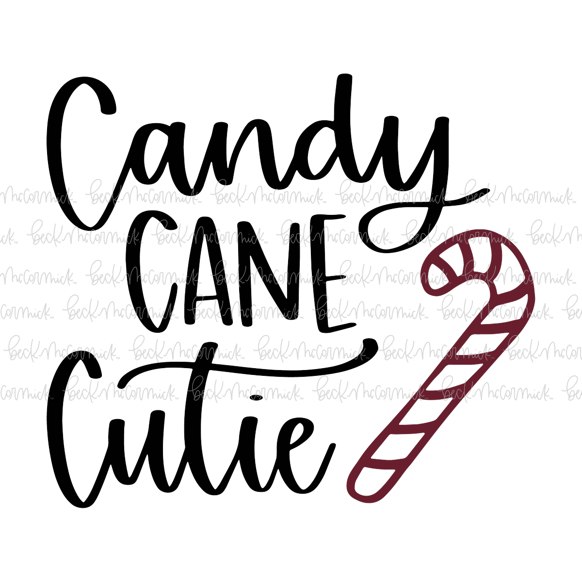 Candy Cane Cutie - Christmas SVG File