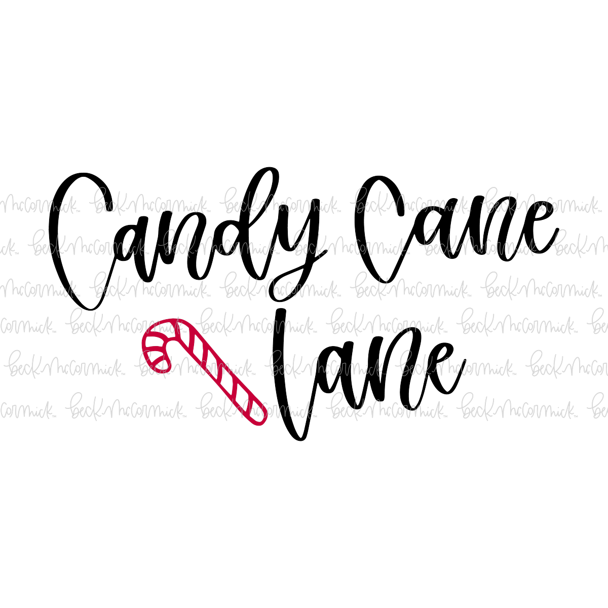 Candy Cane Lane - Christmas SVG File