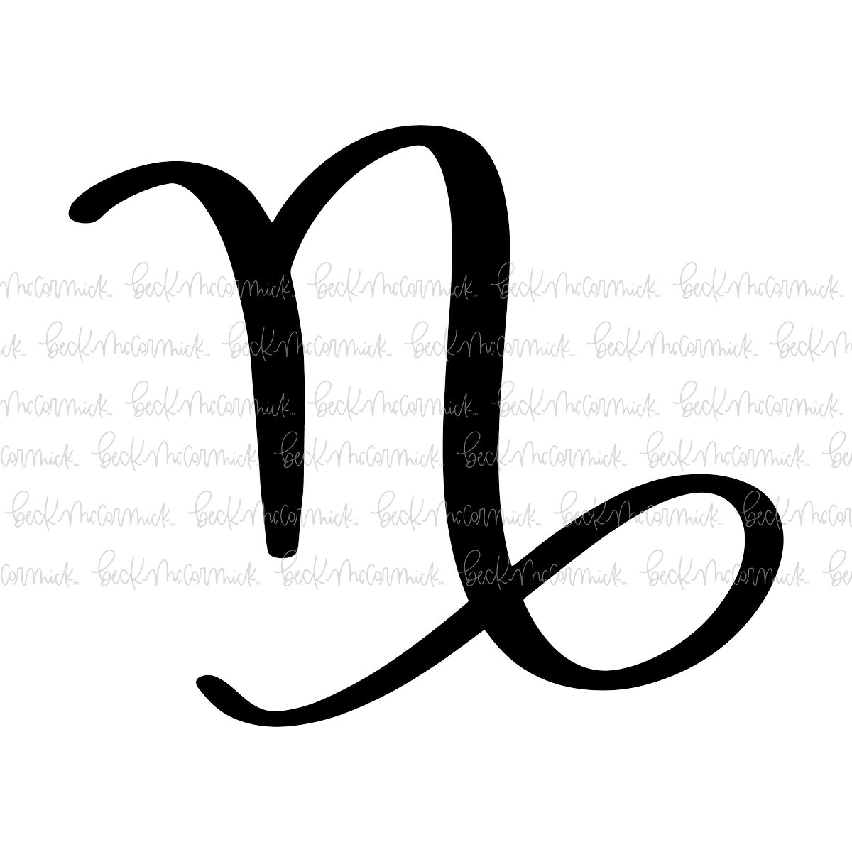 Capricorn Symbol - Zodiac SVG File