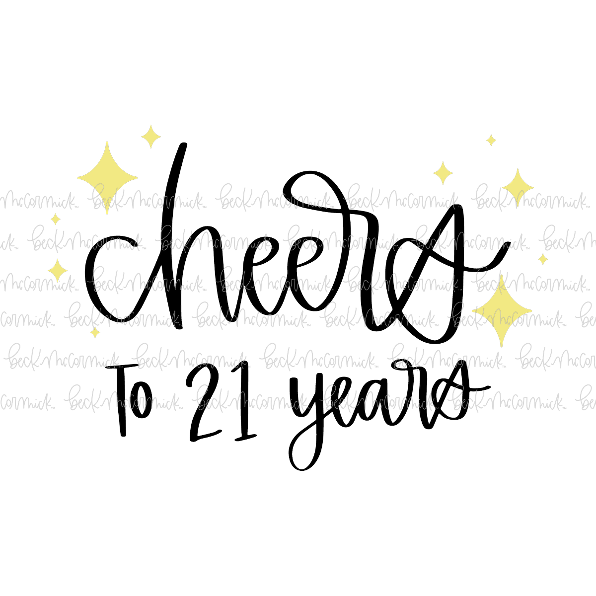 Cheers To 21 Years - Alcohol SVG File, Boozy SVG File