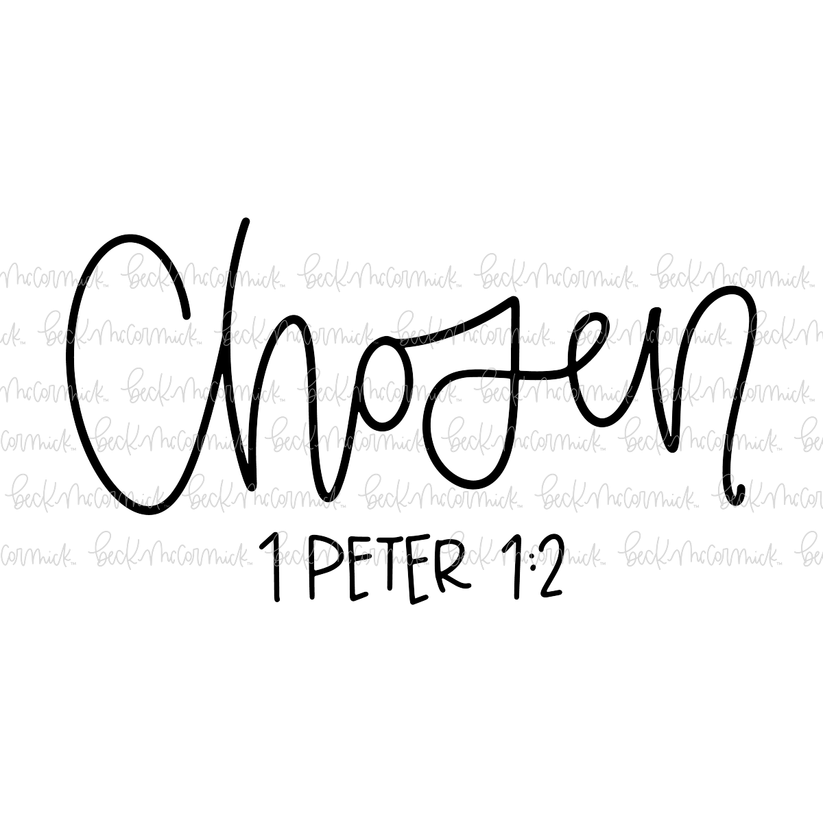 Chosen 1 Peter 1 2 - Christian SVG File