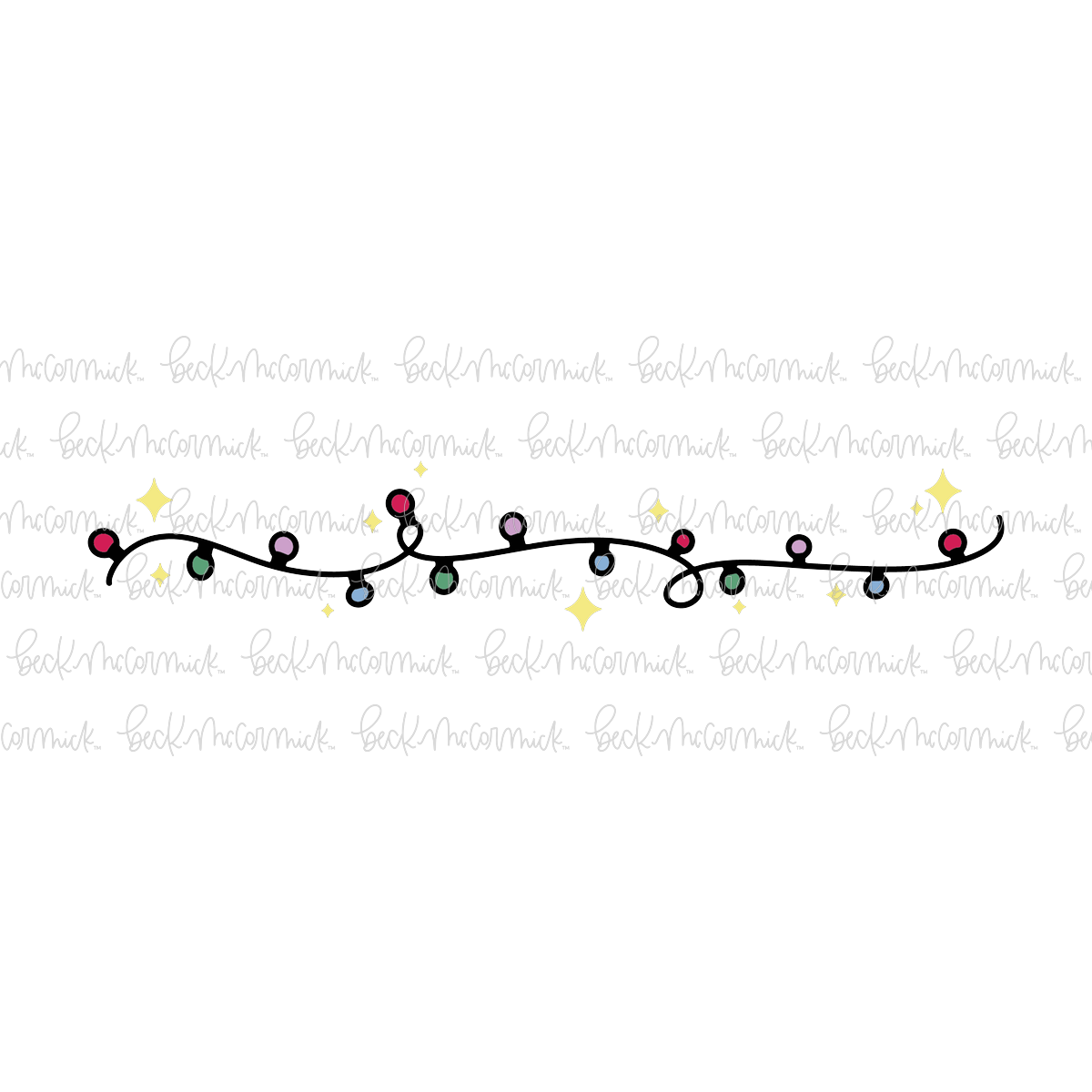 Christmas Light Strand With Sparkles 2 - Christmas SVG File