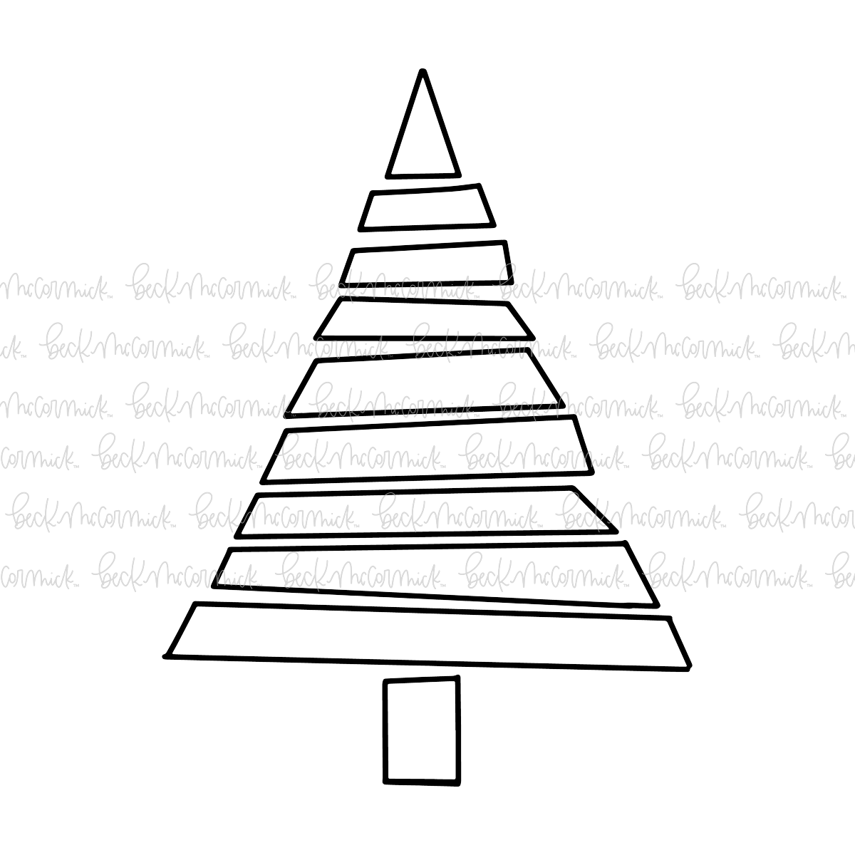Christmas Tree Outline 4 - Christmas SVG File