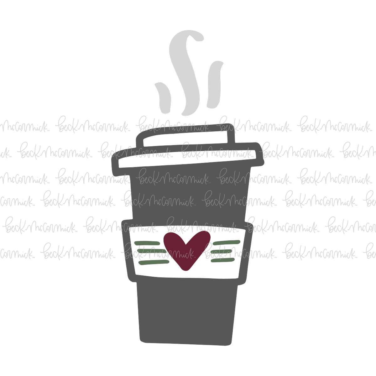 Coffee Cup With Heart Shape - Coffee SVG File