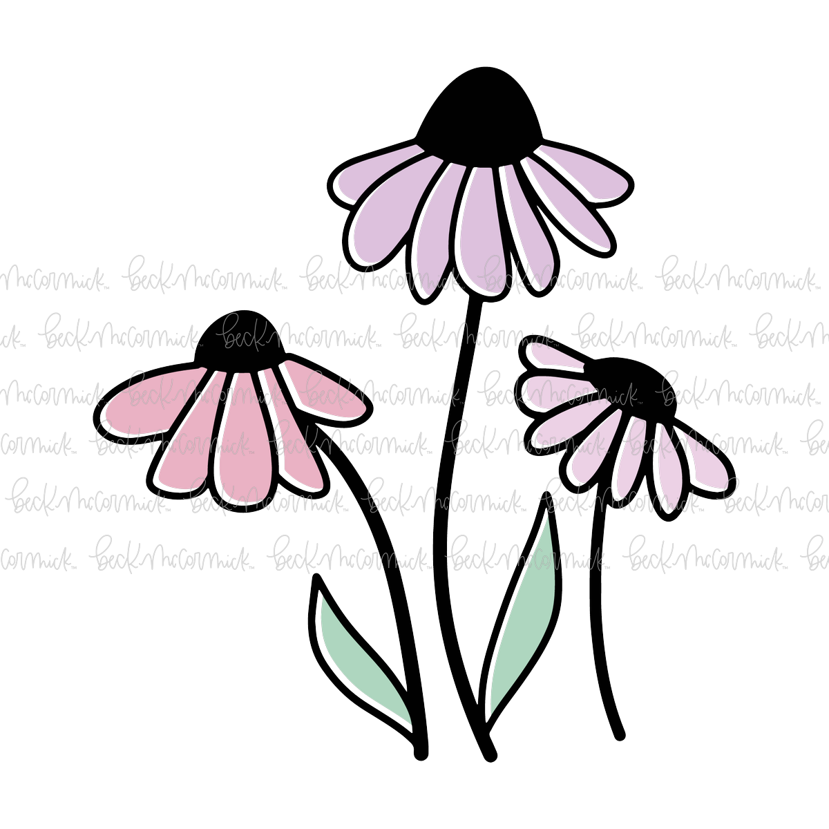 Cute Daisies - Plant and Gardening SVG File